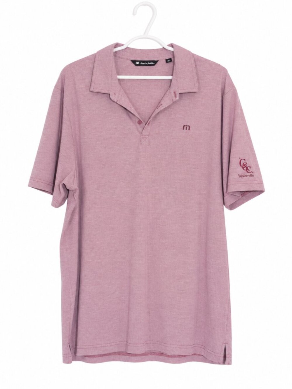TRAVIS MATHEW Men's Performance Embroidered Golf Polo Shirt Size XXL